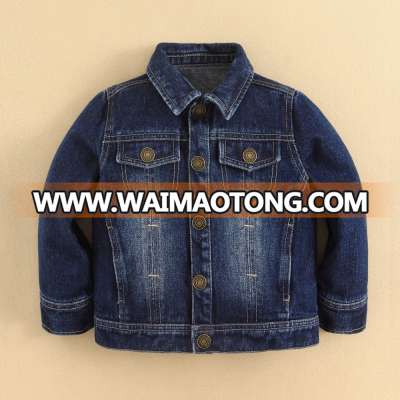 MOMANDBAB NEW 100%Cotton Children Clothes Denim Children Jacket Kids Jacket Kids Coat