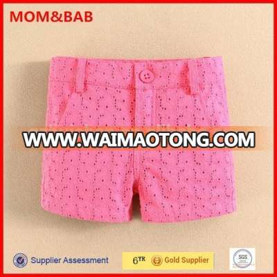 Latest High Quality mom and bab Branded Girls Shorts Woven Design